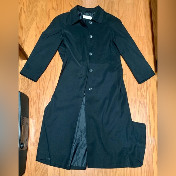 Women’s 8 Petite JONES NEW YORK Full Length Rain Trench Overcoat - Picture 13 of 16